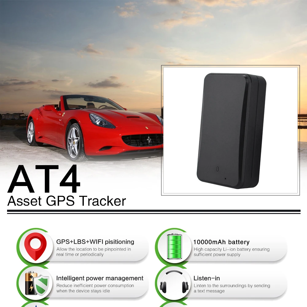 Умный энергосберегающий GPS трекер AT4 GT730 + LBS WIFI позиционирование Быстрая зарядка