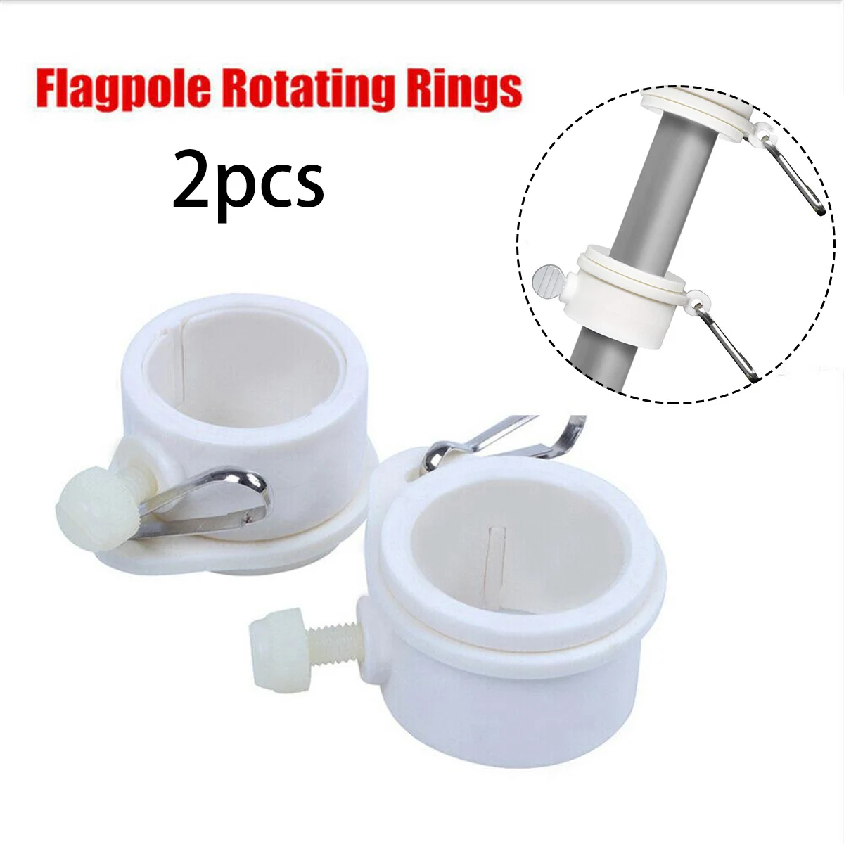 2 шт. флагшток вращающиеся кольца зажим анти-обмотка втулка монтажные насадки