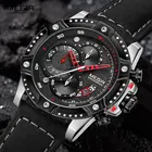 Часы MEGIR мужские наручные в стиле милитари, брендовые армейские водонепроницаемые с хронографом и силиконовым ремешком