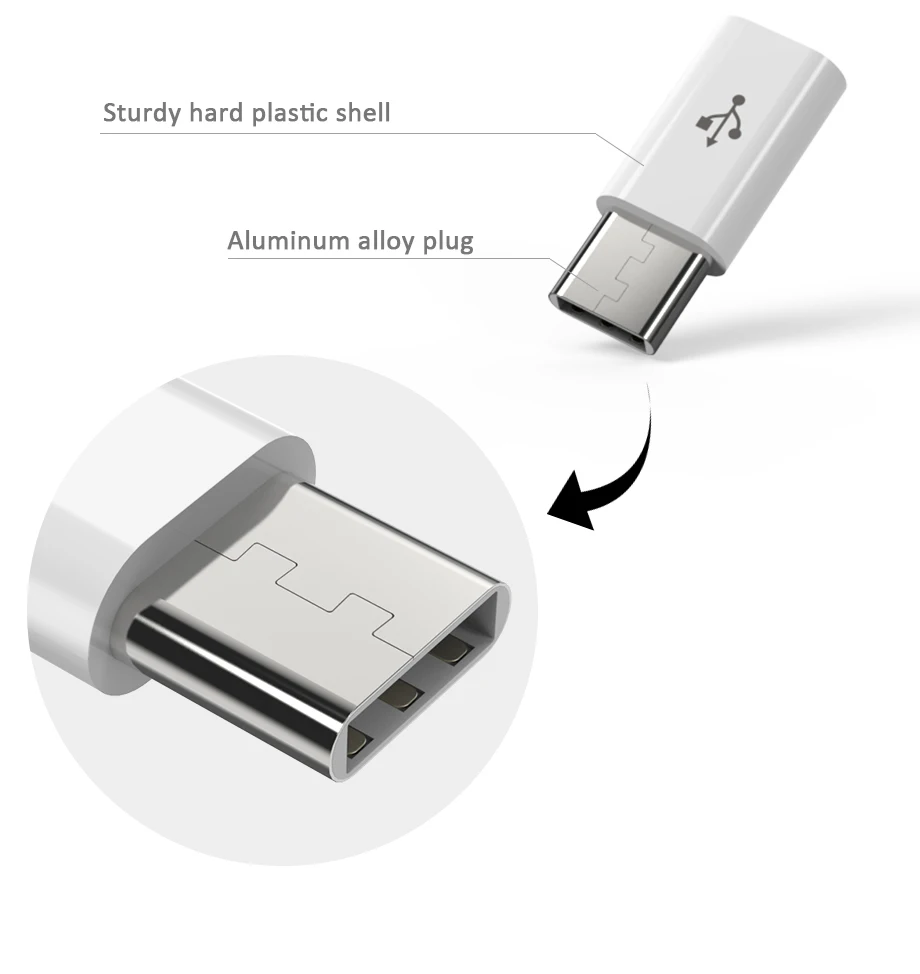 Универсальный Штекерный разъем USB 3 1 типа C к гнездовому преобразователю Micro