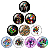 love game magic cube puzzle educational smart 12mm16mm18mm25mm round photo glass cabochon demo flat back making findings