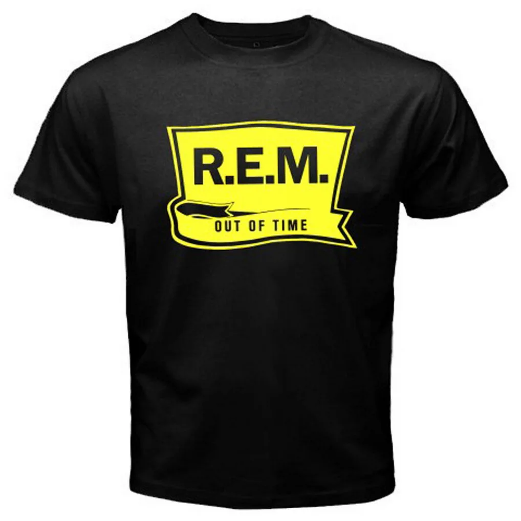 

New R.E.M. Out Of Time Alternative Rock Band Men's Black T-Shirt Size S To 3XL TEE Shirt New Fashion Cotton