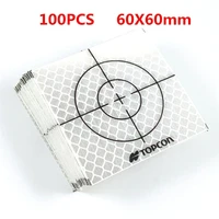 100pcs brand new topcon reflector sheet size 6060 mm 50 40 30 20 mm reflective tape target for surveying total stations
