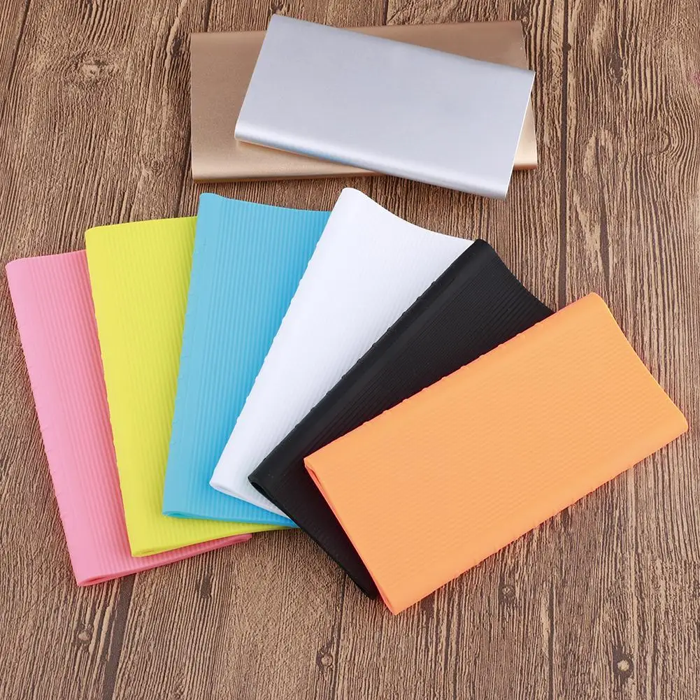 Новый силиконовый защитный чехол для Xiaomi Power Bank 2 10000 мАч с двумя USB-портами кожаный