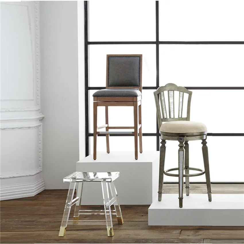 Прозрачный акриловый брус кресло барный стул простая Мода креативный