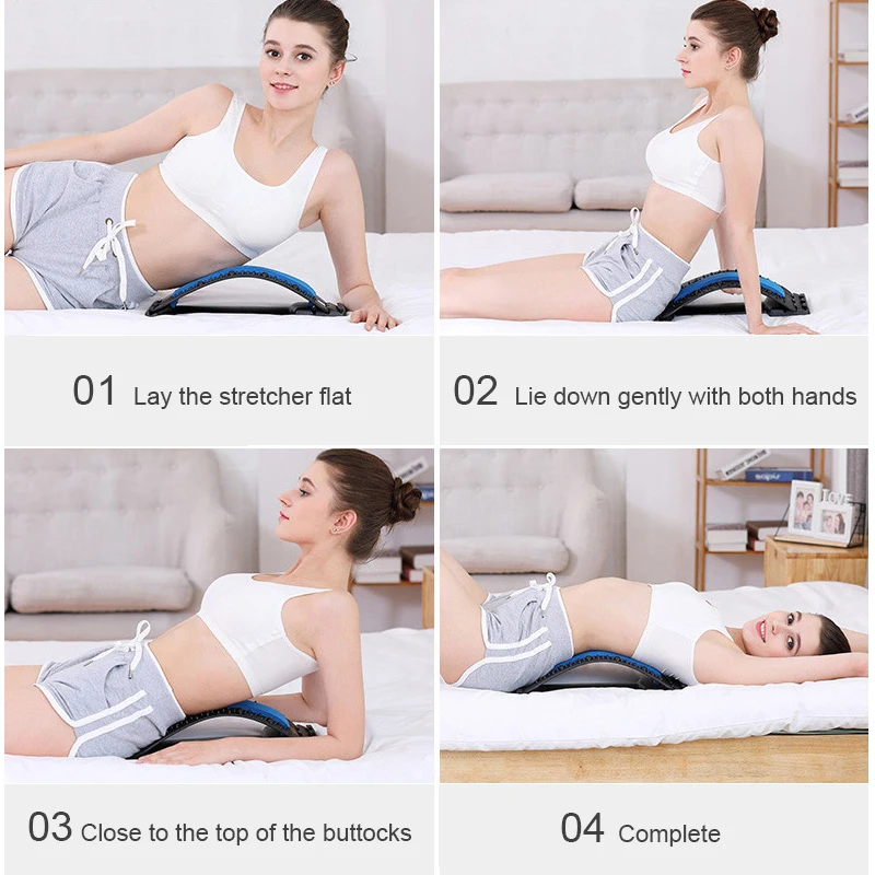 

Back Stretching Massager Home Fitness Waist Support Massage Stretcher Spine Pain Relief Chiropractor Gym Accessories