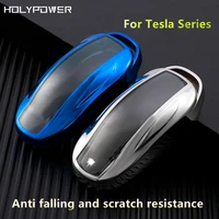 new for tesla model 3 y s x series car key case tpu soft rubber key bag wholesale carabiner interior accessories card keychain