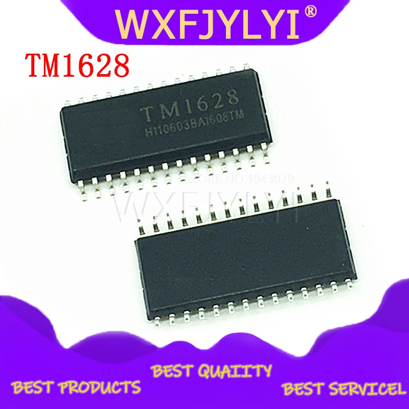 10 шт./лот TM1628 СВЕТОДИОДНЫЙ Драйвер IC 1628 соп-28 SMD СВЕТОДИОДНЫЙ цифровой дисплей Драйвер IC оригинал-A2125