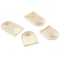 10pcs new charms brass hollow arch u shaped charms connector for diy necklace earrings jewelry making supplies