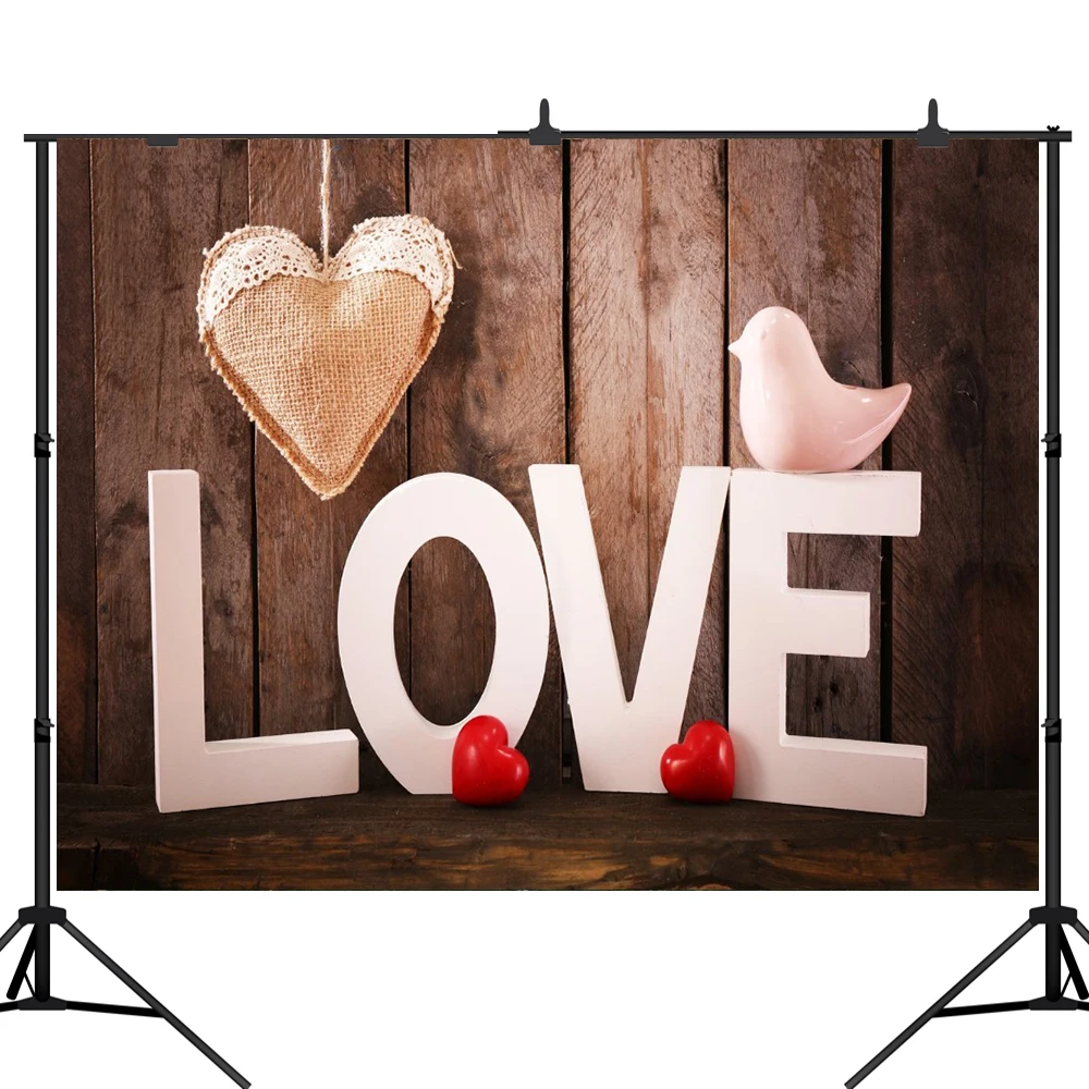 Фотофон Lyavshi с изображением деревянной стены сердца милый фон для детской