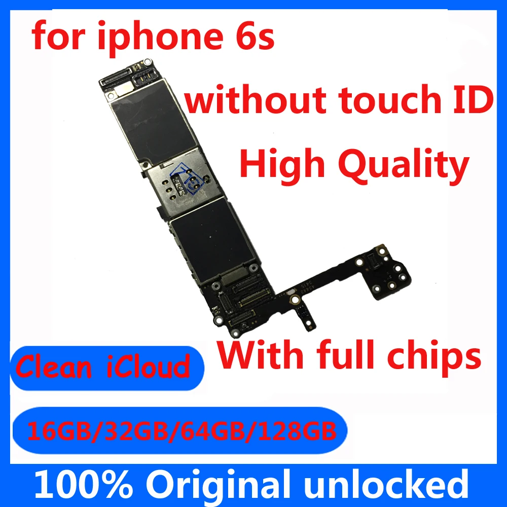 Материнская плата для iphone 6s разблокированная без отпечатков пальцев 16 ГБ 32 64 128