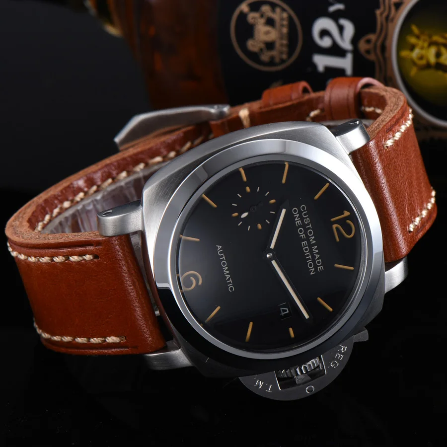 Мужские автоматические механические часы водонепроницаемые светящиеся с датой