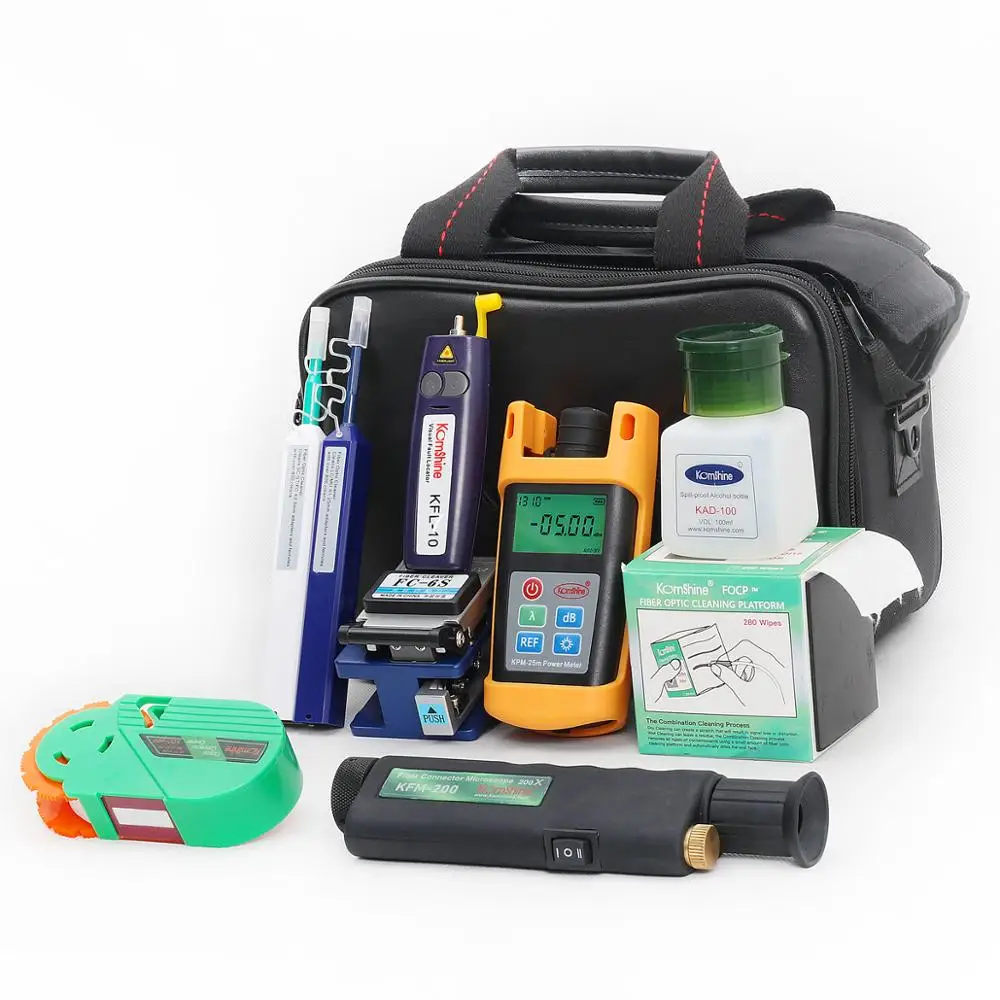 

Komshine с 8 шт KCI-8E включает в себя волоконный микроскоп + ручка типа чистящая ручка + KPM-25 измеритель мощности волоконный набор инструментов