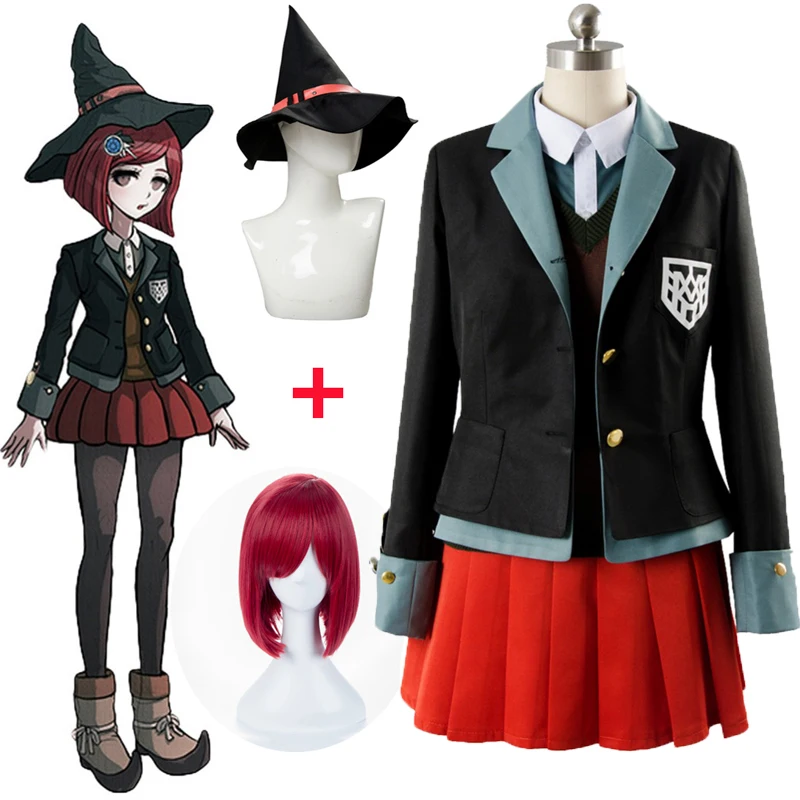 

Danganronpa 3-костюм для косплея Yumeno Himiko, полный комплект костюмов на Хэллоуин, chaqueta, camisa, халeco, falda y