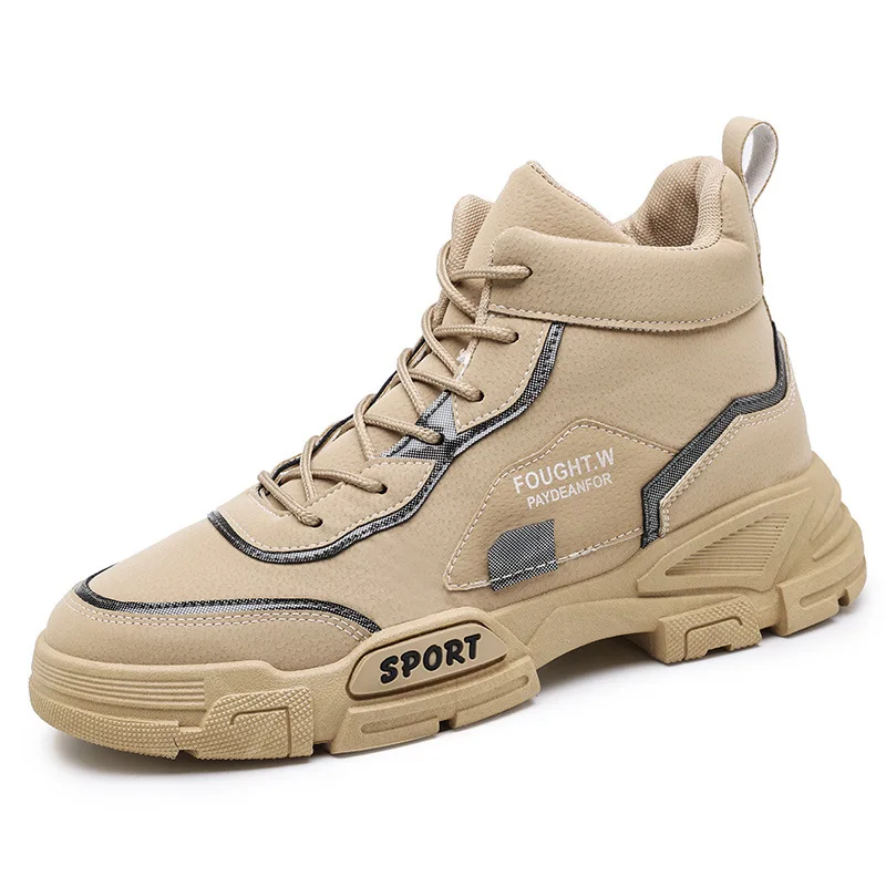 

British Shoes Martin Boots Men Autumn New Personality Trend Casual Boots High-top Tooling Winter Shoes Tide Platform Boots 2021