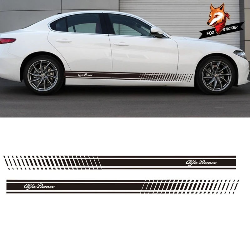 2 шт. Стикеры s Блеск для губ Авто шторка боковых окон автомобиля наклейка Alfa Romeo 147