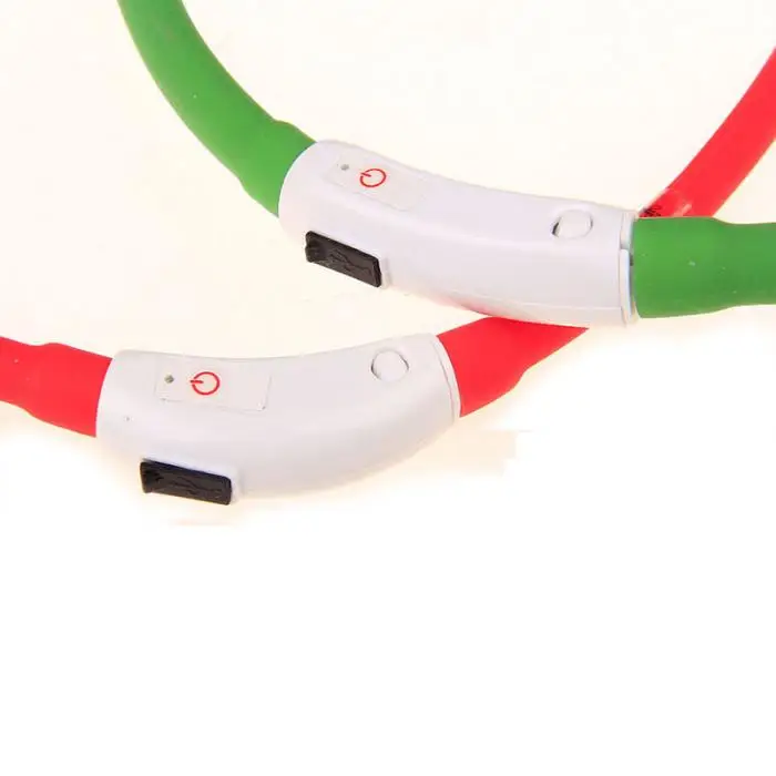Перезаряжаемый USB светодиодный ошейник для маленьких собак, светильник, светящийся ночной безопасный собачий ошейник большого размера, товары для кошек, щенков, harnais