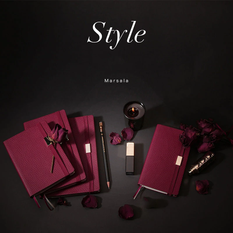 Офисный блокнот с кожаной поверхностью для деловых встреч модный простой