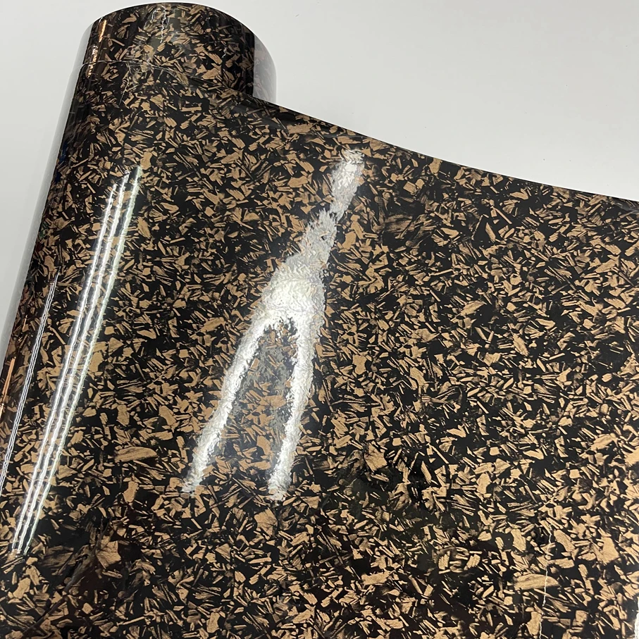 

50CM*1/2/3/4/5/8M Glossy 3D forged black gold Carbon Fiber Wrapping Vinyl Film Motorcycle Stickers Decals Car Styling
