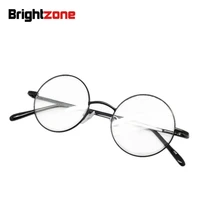 vintage metal total round frame spring hinge prescription spectacles eyewear optical eyeglasses frame oculos de grau brillen men