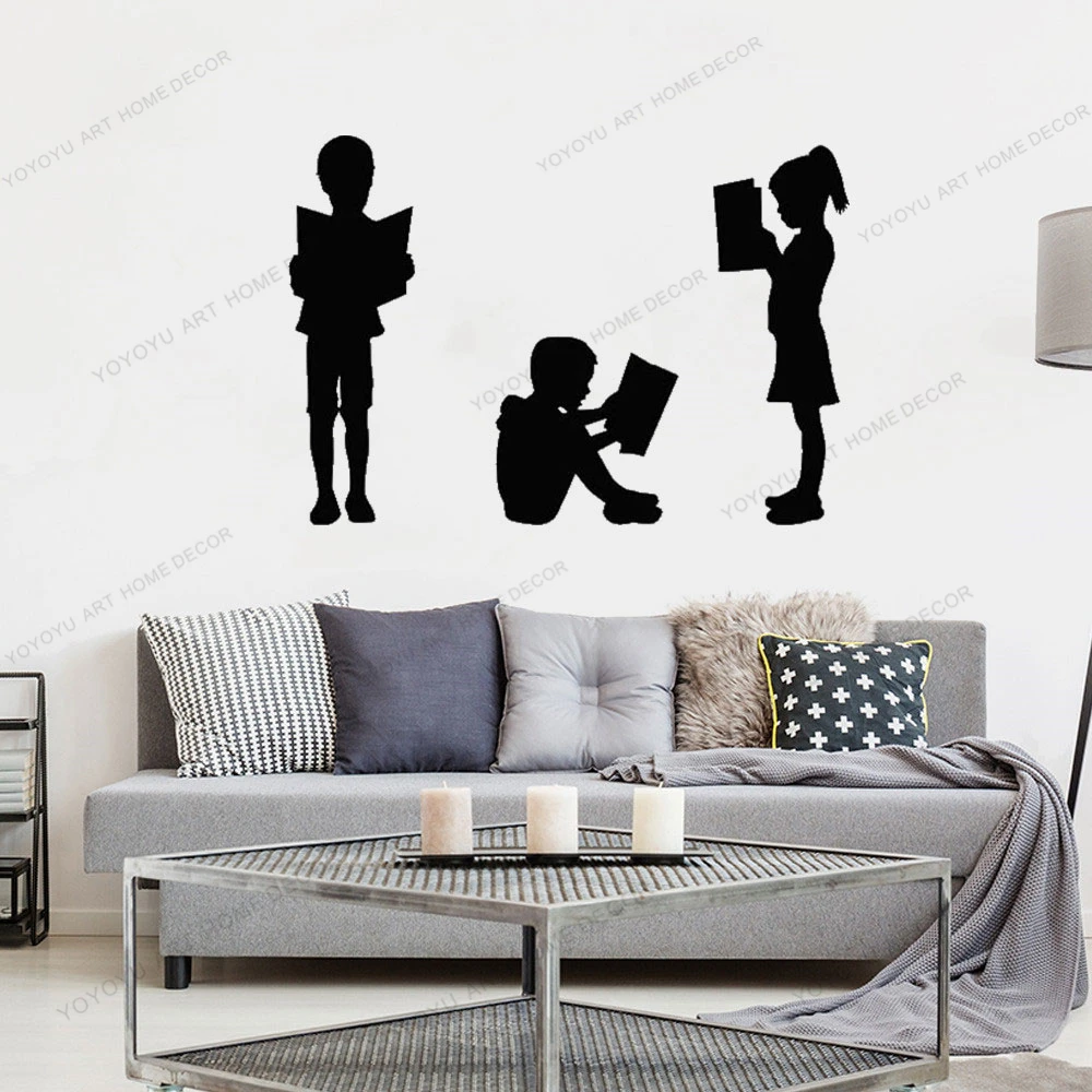 

Bookshop Wall Decal Children's Library Reading Room Books Classroom Interior Decor Vinyl Window Stickers Kids Read Mural DW12909