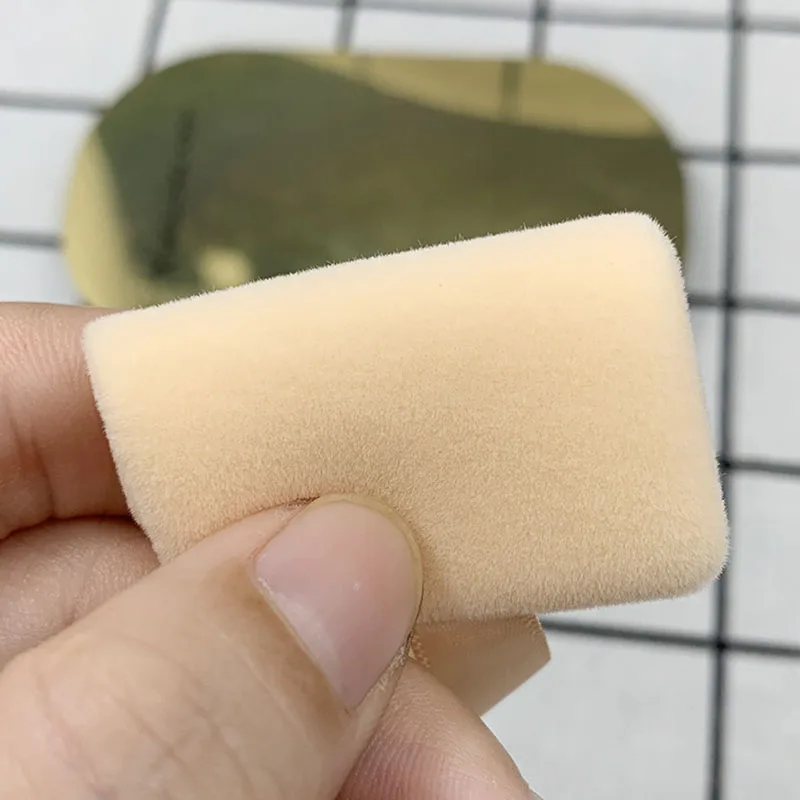 

1 PC Flocked Makeup Puff Double Sided Square Shape Loose Powder Setting Sponge Tools Thin Portable Face Powder Puff Sponge