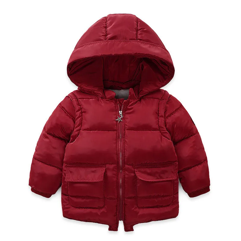 Детская куртка с хлопковой подкладкой коллекция 2019 года зимнее пальто капюшоном