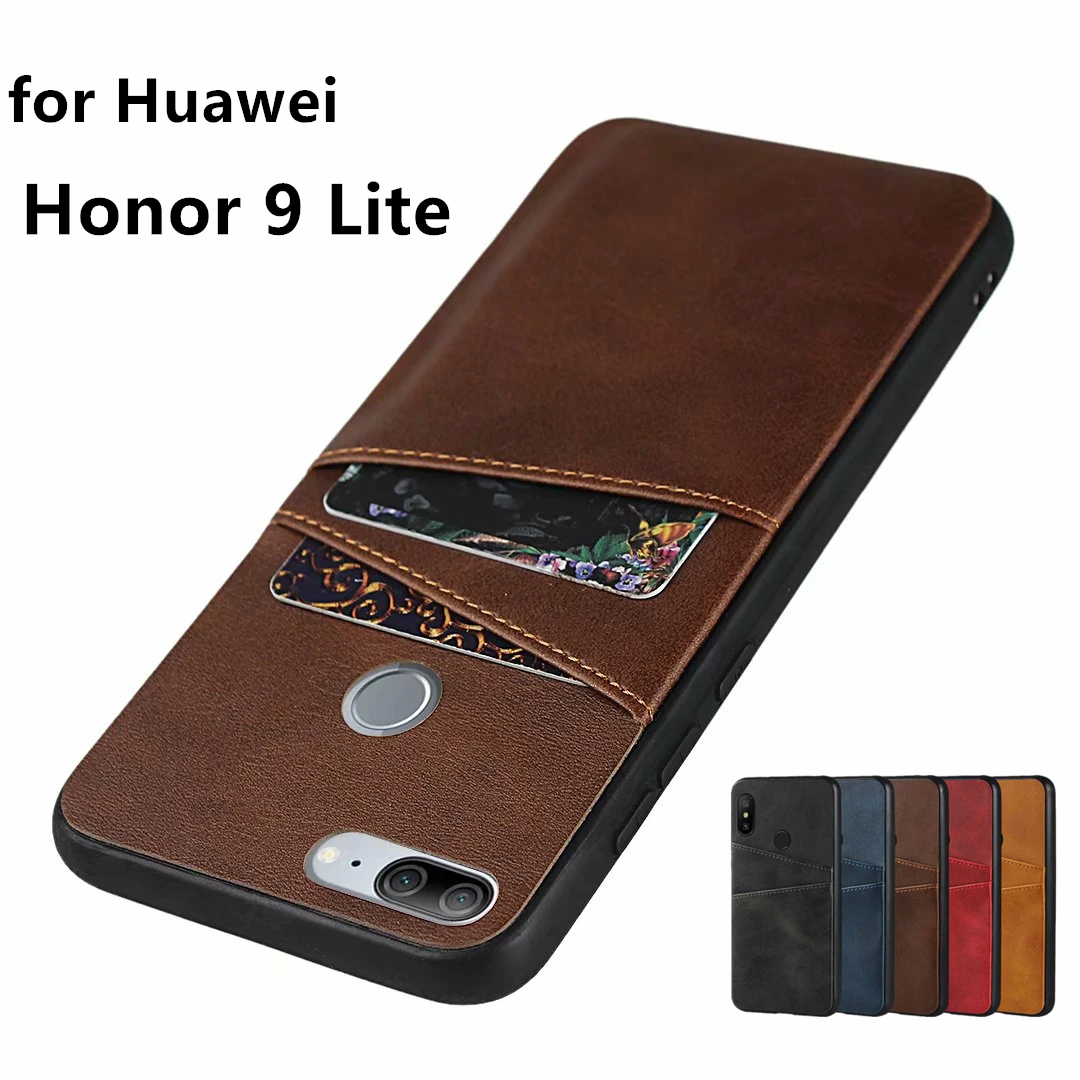 Премиум чехол из искусственной кожи для Huawei Honor 9 Lite кошелек и слоты карт защитный