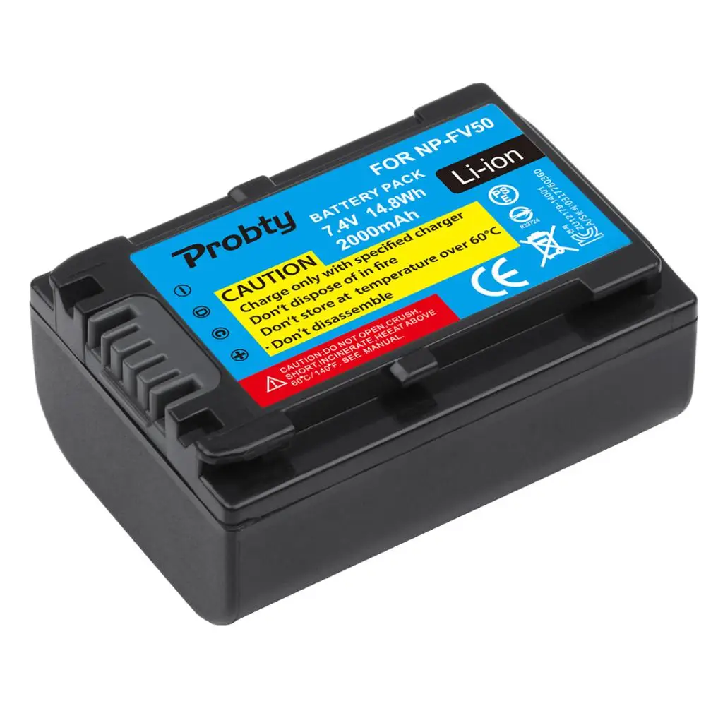 PROBTY NP-FV50 NP FV50 Камера Батарея + ЖК-дисплей USB Зарядное устройство для SONY HDR CX390 290E PJ510
