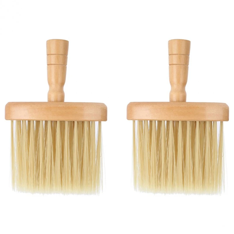 2 шт. щетка для ухода за кожей шеи и лица очистки волос салона деревянная стрижки