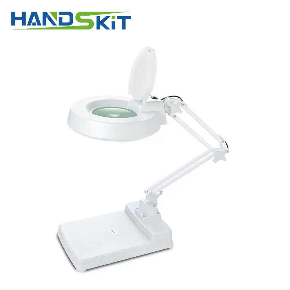 10X лупы стеклянные линзы диоптрий стол освещение LED лупа лампа свет для