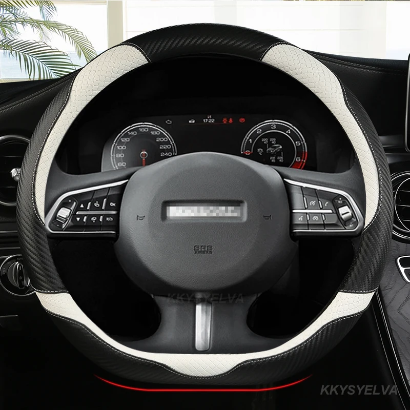 

D-образный 38 см для Haval F7 F7X F5 кожа + углеродное волокно искусственные автомобильные аксессуары интерьер Быстрая доставка