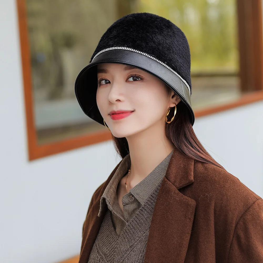 

Spring Of 2022 Season Black Bucket Fisherman Hat Female Sunscreen Cover The Face Basin Of Big Head Circumference Joker Hat Luxur