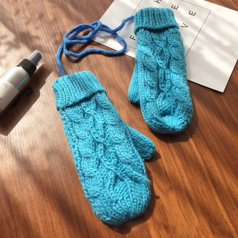 Перчатки женские однотонные вязаные без пальцев зимние теплые утепленные |