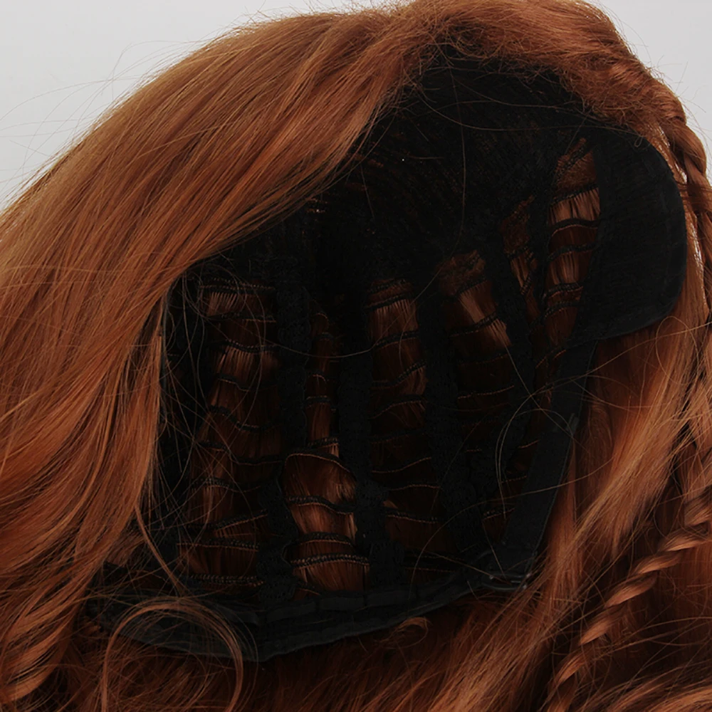

2021 Black Widow Hair Wigs Cosplay Long Curly Wig for Women Costume Natasha Romanoff Role Play