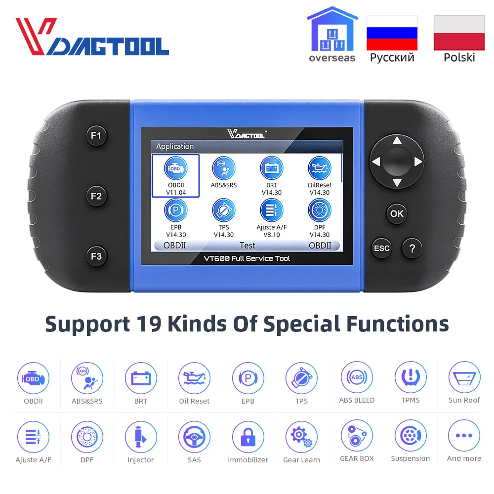 VDIAGTOOL VT600 OBD2 автомобильный инструмент Автомобильный сканер антиблокировочная