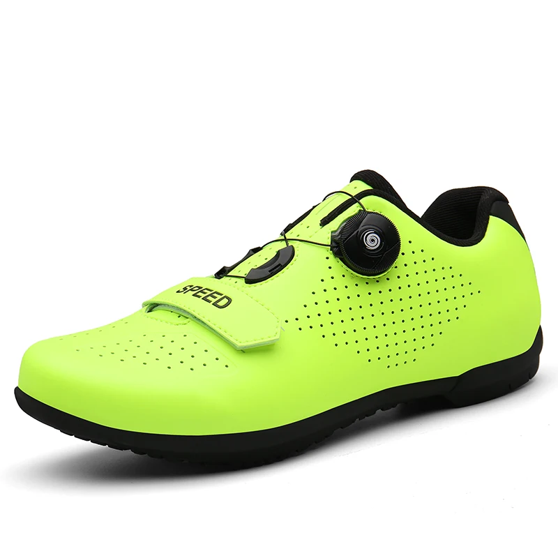 

New road cycling shoes professional racing road bike bicycle sneakers dazzle color ultralight breathable self-locking shoes