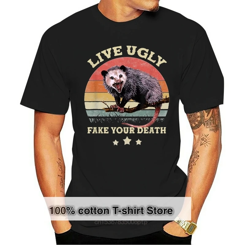 

Винтажная смешная футболка с надписью «живите уродливым» и надписью «Your Death»