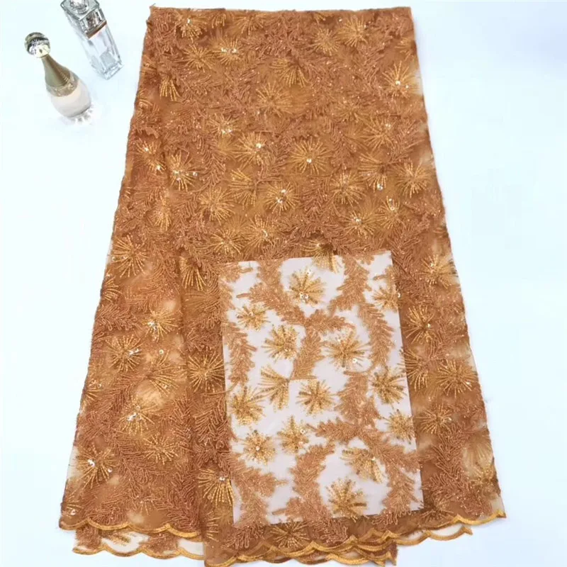 

Cassiel 2019 Sequin Rose Gold Fabric Free Shipping Aso Oke And Laces African French Sequins Lace Fabric