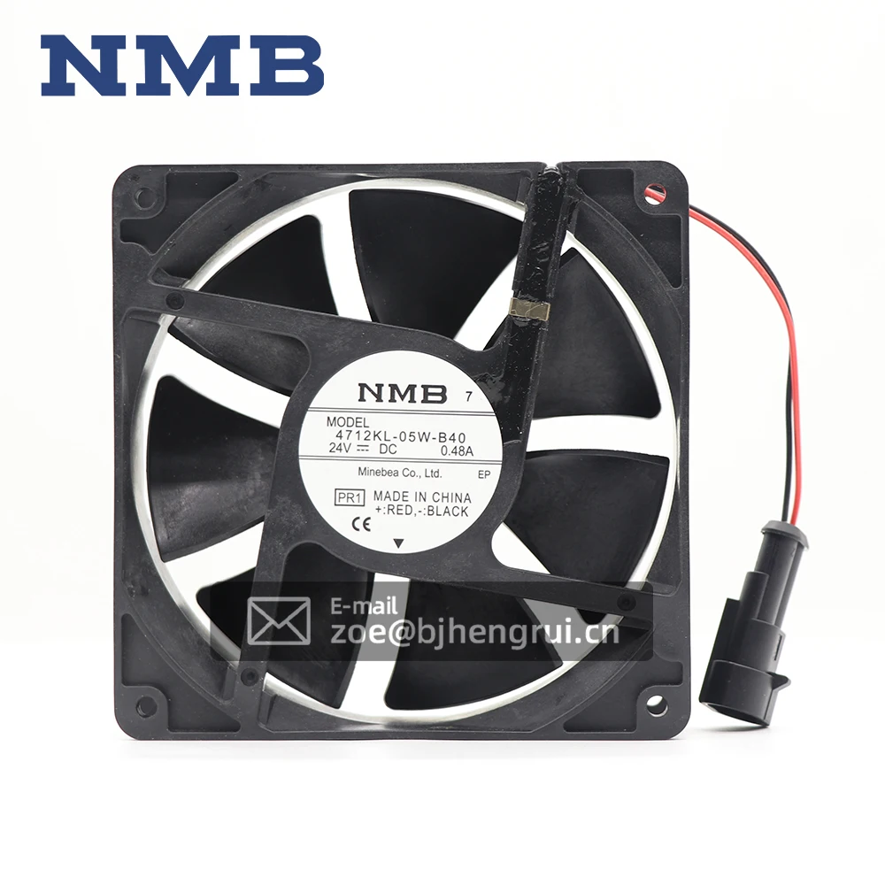 

NMB MAT 4712KL-05W-B40 24V 0.48A DC Axial Ball Bearing Air Flow ABB Inverter ACS800 Dedicated Cooling Fan