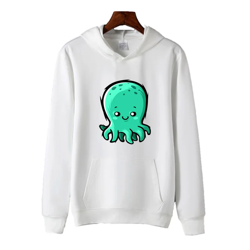 

Толстовка с капюшоном для мужчин и женщин, спортивная одежда с принтом осьминога, на весну и осень