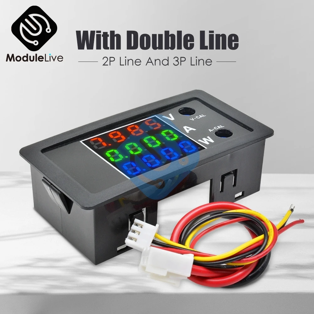 Высокоточный измеритель напряжения и силы тока вольтметр амперметр 3 дисплея 100 в