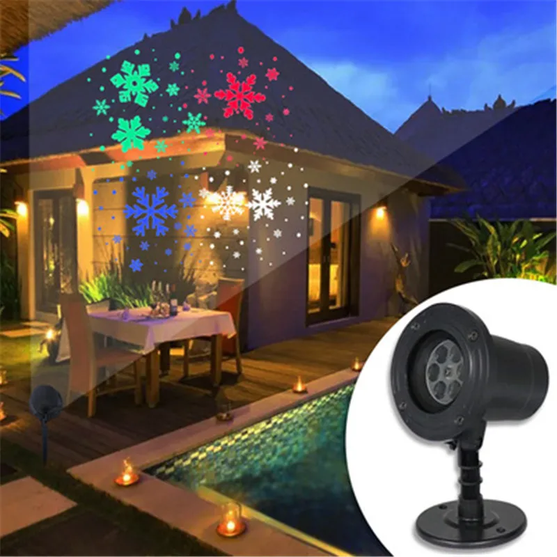 

Christmas Snowflake Projector Lamp LED Snowfall Projector Lights Outdoor Party Wedding Snow Falling Landscape Projection Light