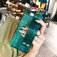 crocodile pattern wristband phone cover case for iphone x 11 pro xs max xr 10 8 7 6s plus se 4 7 luxury pu leather coque fundas