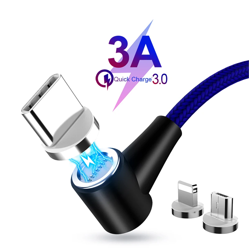Магнитный кабель Micro usb Тип C 8 Pin адаптер быстрой зарядки телефона Microusb Тип-C магнит Зарядное устройство usb c для iphone samsung xiaomi