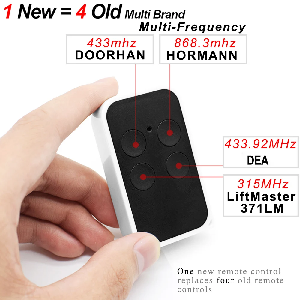 

Garage Door Remote Control Duplicator For Fixed Code And Rolling Code Transmitter Command Multi Frequency 433 868 433.42 330 Mhz