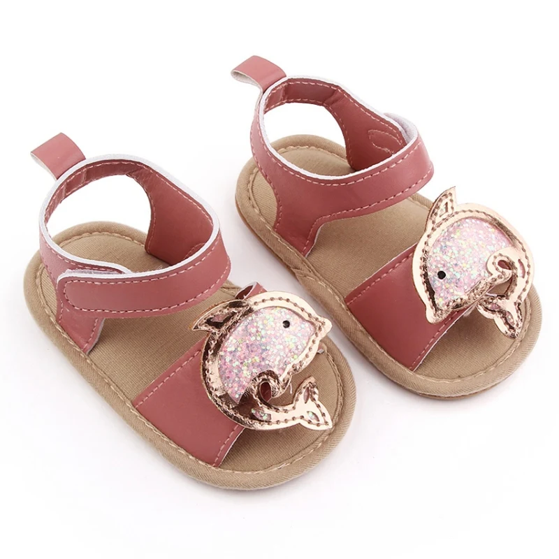 

Toddler Baby Girls PU Sandals Cute Newborn Cartoon Pattern Rubber Sole Anti-slip First Walkers NewBorn Kid Baby Shoes