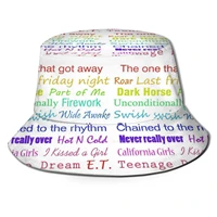 song titles bucket hat beach tourism hats breathable sun cap american idol singer song music firework last friday night i