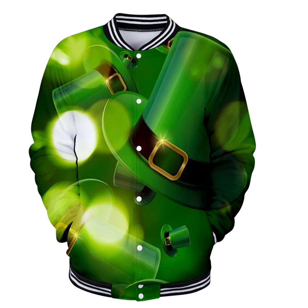 

Saint Patrick's Day Sweatshirt 3D Tracksuit Baseball Jackets Women/Men Harajuku Streetwear Funny Fashion Clothes Plus Size
