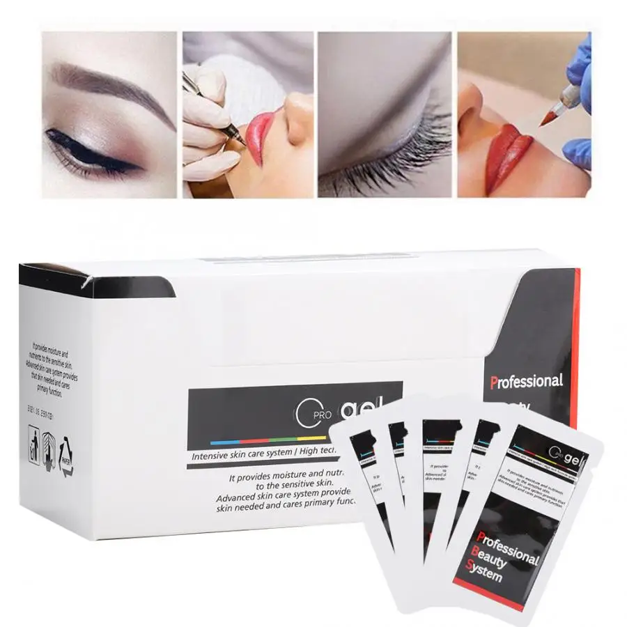 100 шт полуперманентный Макияж для бровей губ Лечебный крем микроблейдинг ухода